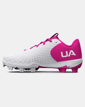 Under Armour Girls Glyde 2 RM Jr. Fastpitch Molded Cleat - Pink