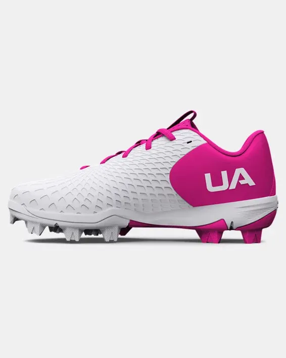 Under Armour Girls Glyde 2 RM Jr. Fastpitch Molded Cleat - Pink