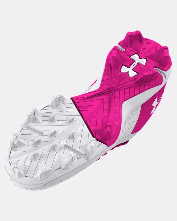 Under Armour Girls Glyde 2 RM Jr. Fastpitch Molded Cleat - Pink