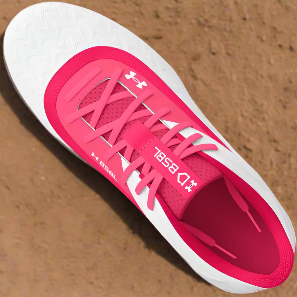 Under Armour Leadoff Low RM Jr. 3.0 Youth Molded Cleat - Pink/White