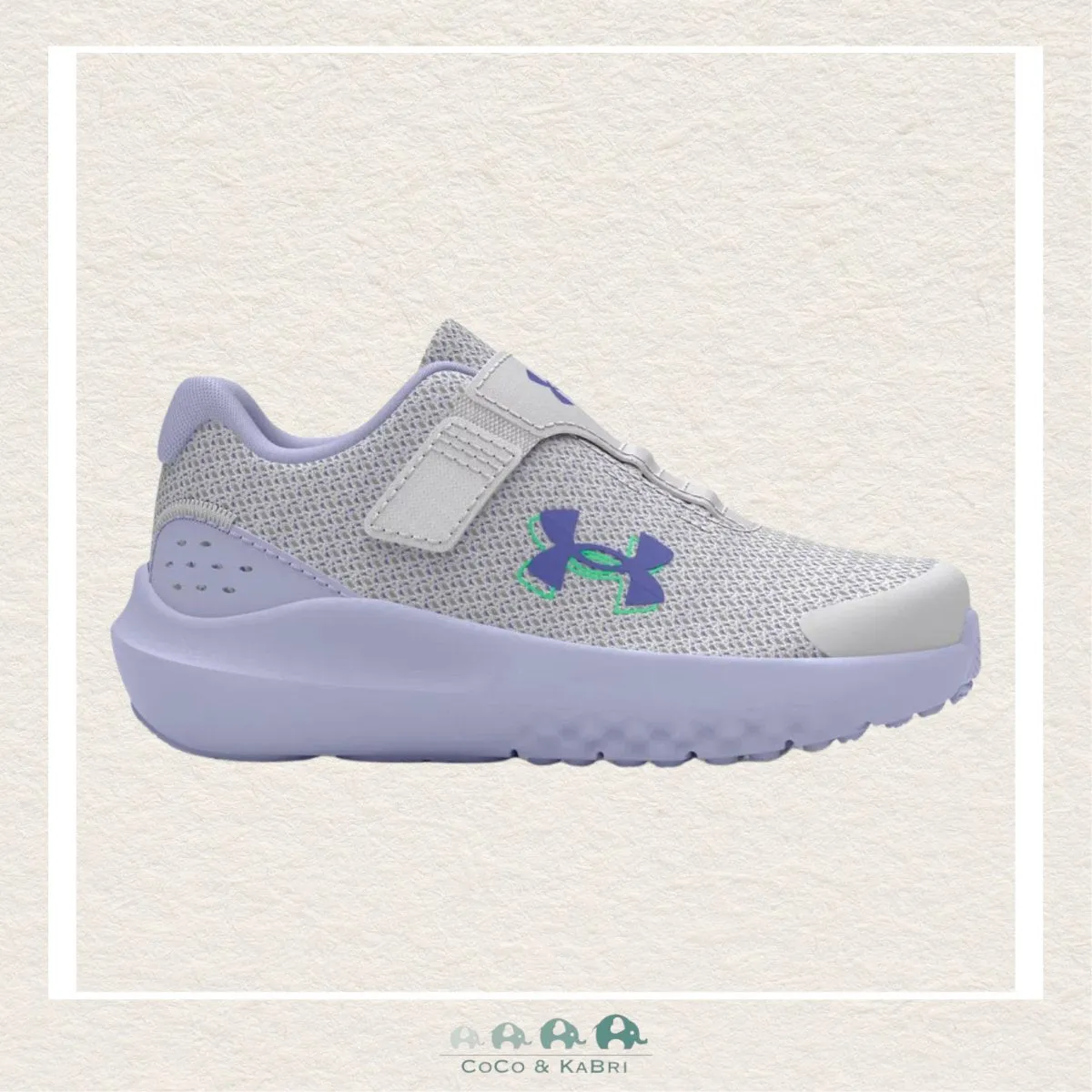 Under Armour Little Girls' Surge 4 AC Running Shoes Gray (Z1-69)