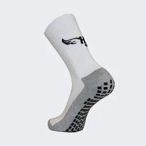Wings Long Crew Grip Socks - White