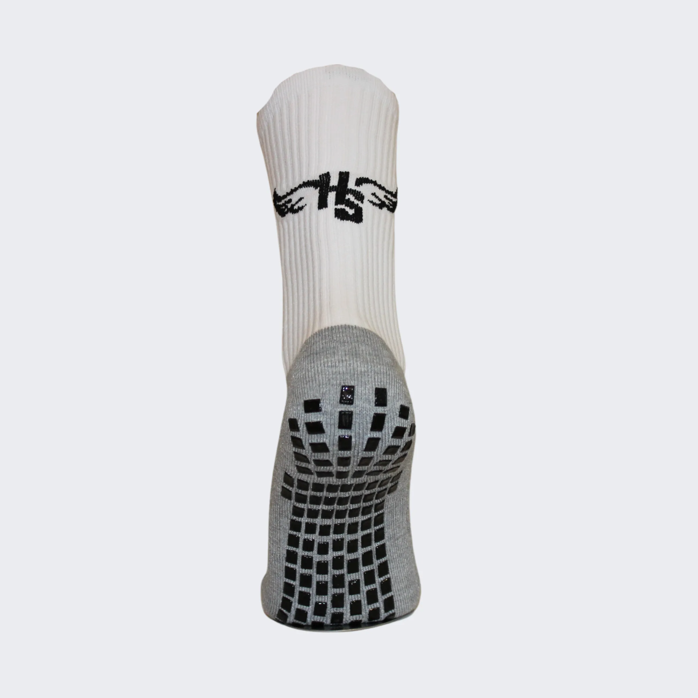 Wings Long Crew Grip Socks - White