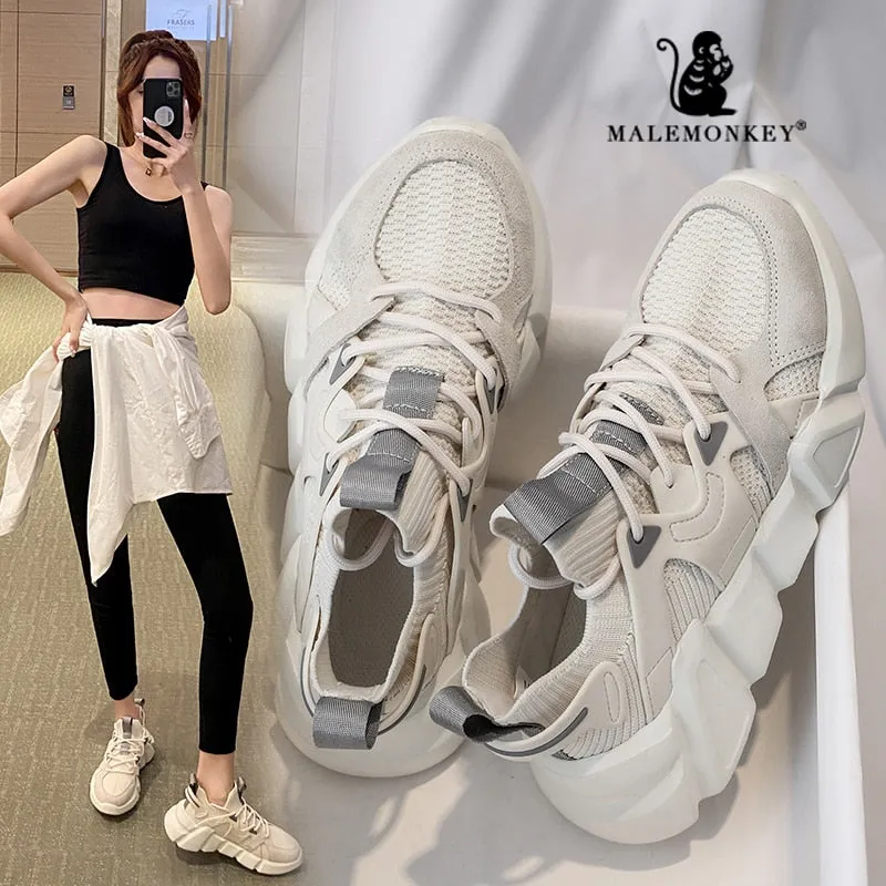 Women Chunky Sneakers Platform Running Casual Couple Sport  Shoes