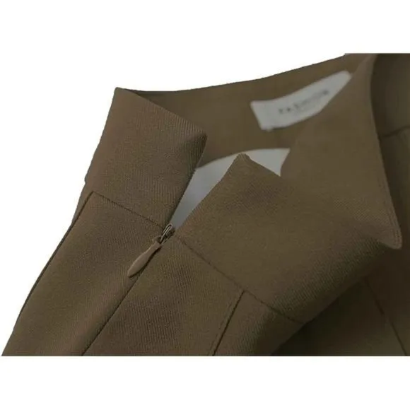 Women Girls Short High Waist Pleated Skater Tennis Skirt Khaki