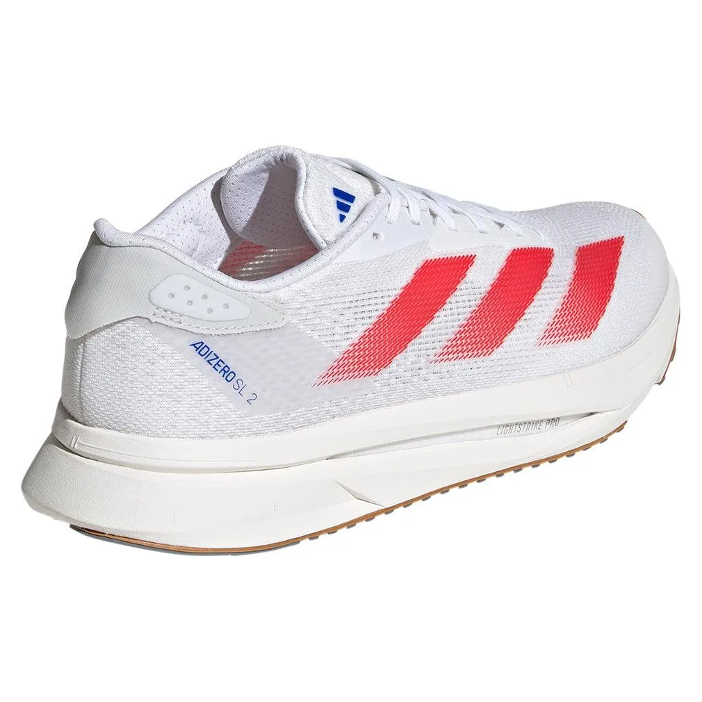 Women`s Adizero SL2 Running Shoes White and Pure Ruby