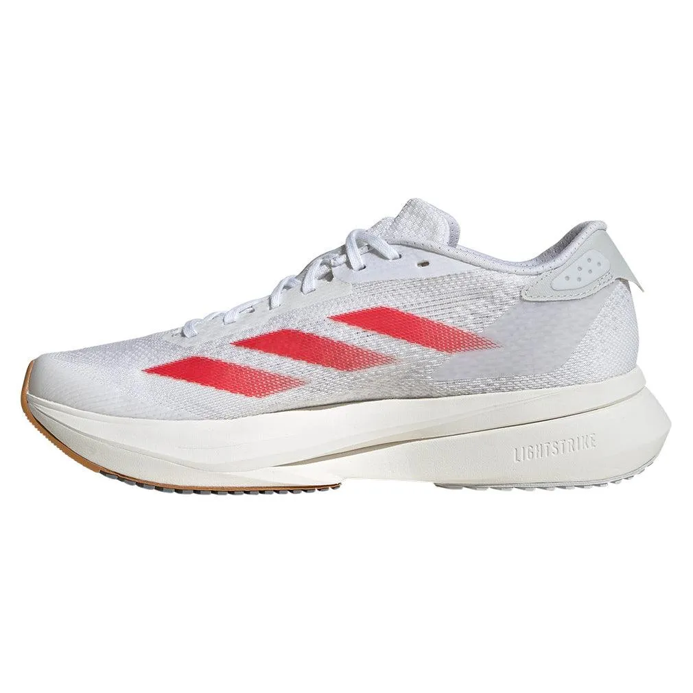 Women`s Adizero SL2 Running Shoes White and Pure Ruby