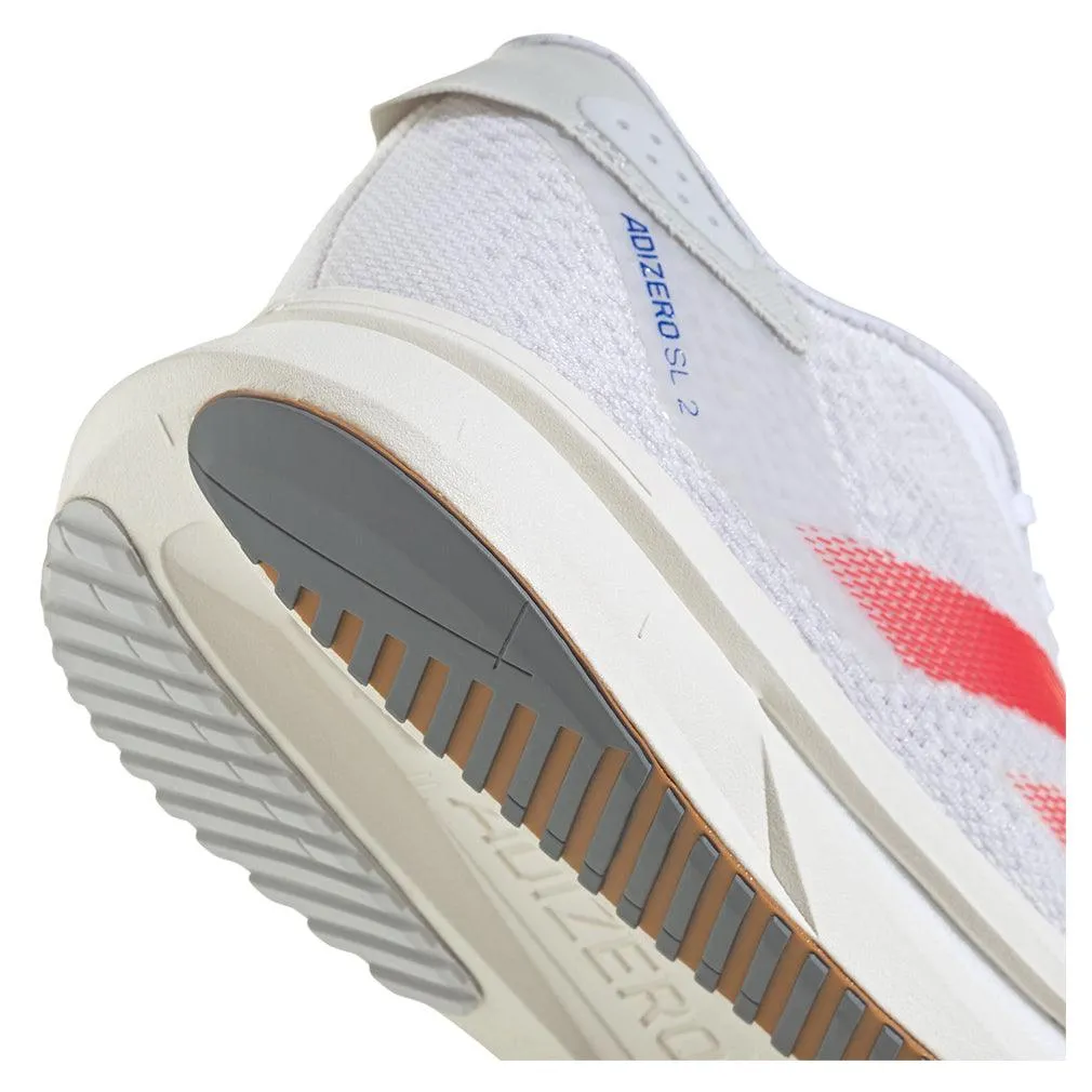 Women`s Adizero SL2 Running Shoes White and Pure Ruby