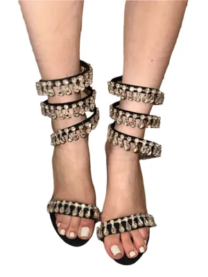 WOMENS RHINESTONE SPIRAL HEEL MORRIS-572