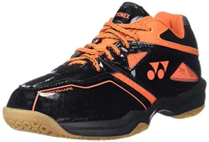 YONEX Men's SHB 36EX Microfiber Non Marking Power Cushion Black, Orange Badminton Shoes - 7 UK