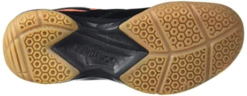 YONEX Men's SHB 36EX Microfiber Non Marking Power Cushion Black, Orange Badminton Shoes - 7 UK