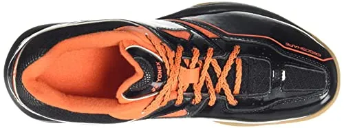 YONEX Men's SHB 36EX Microfiber Non Marking Power Cushion Black, Orange Badminton Shoes - 7 UK