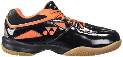 YONEX Men's SHB 36EX Microfiber Non Marking Power Cushion Black, Orange Badminton Shoes - 7 UK