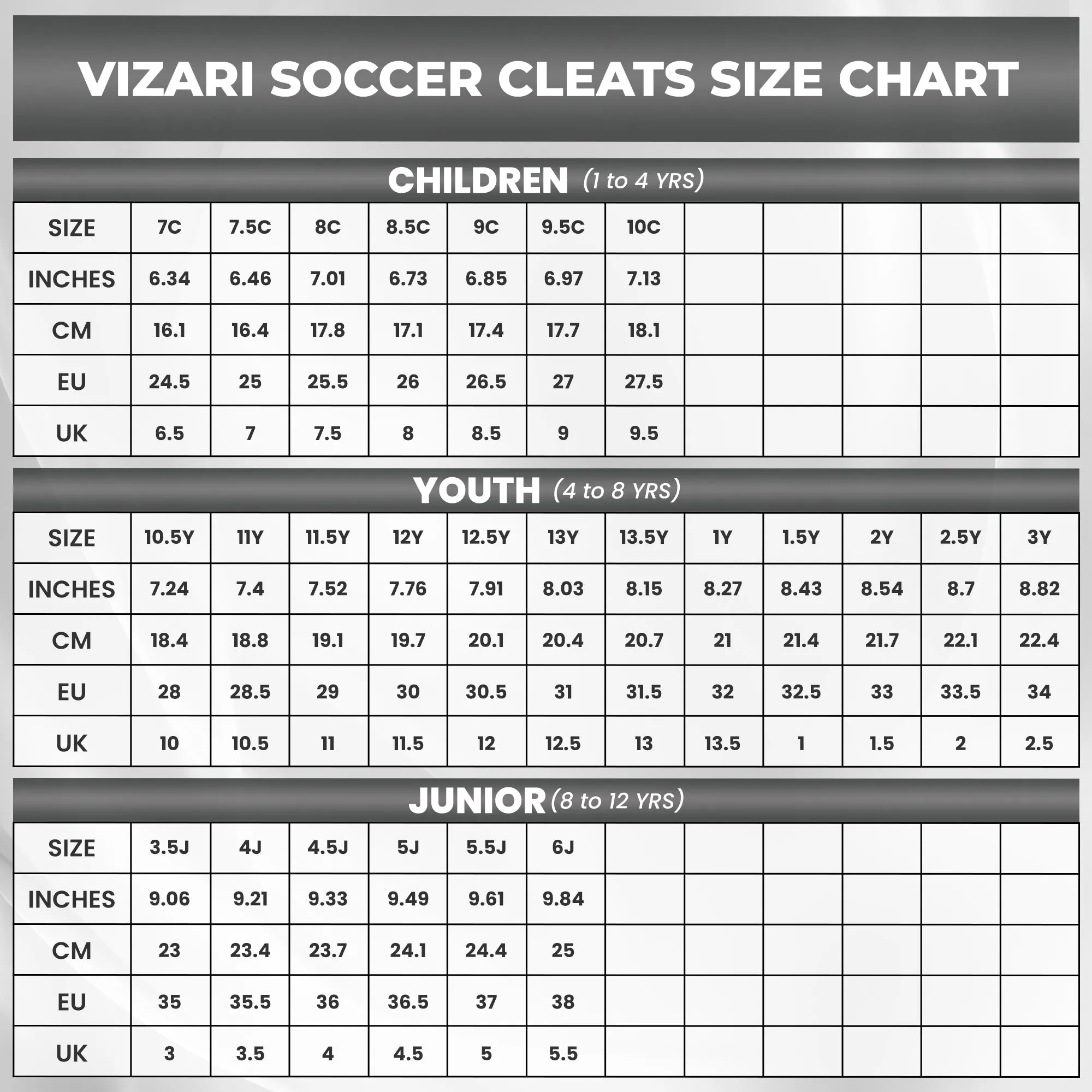 Youth Striker Firm Ground Soccer Shoes -Black/Silver